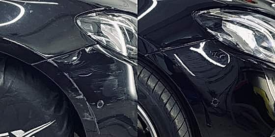 Покраска переднего бампера Mercedes-Benz